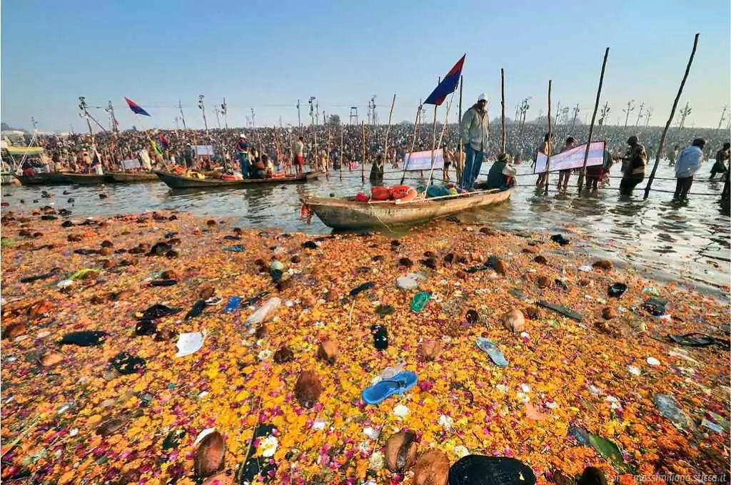 Waste in the Ganges river