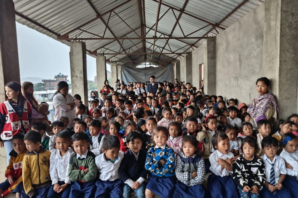 Children at a relief camp in Manipur_Manipur violence