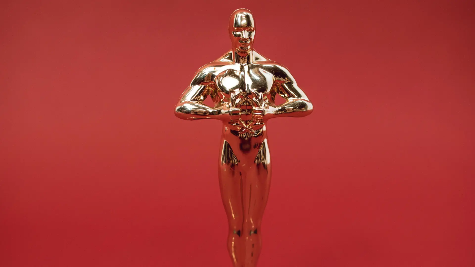 Oscar trophy on red background_Nonprofit humour