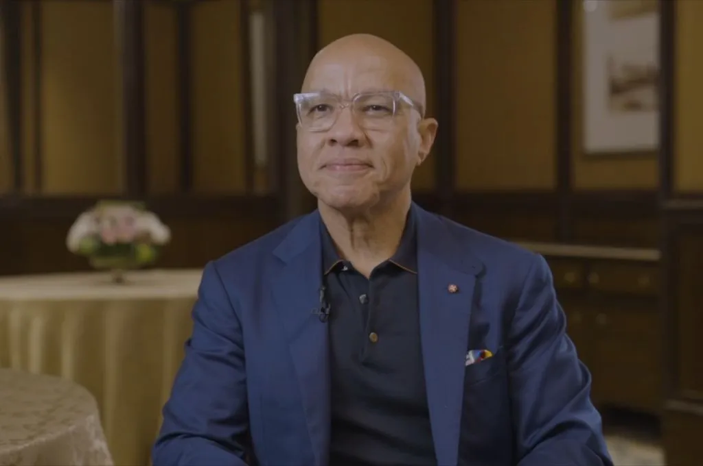 The image is a photograph of Darren Walker, president of the Ford Foundation._Philanthropic leadership