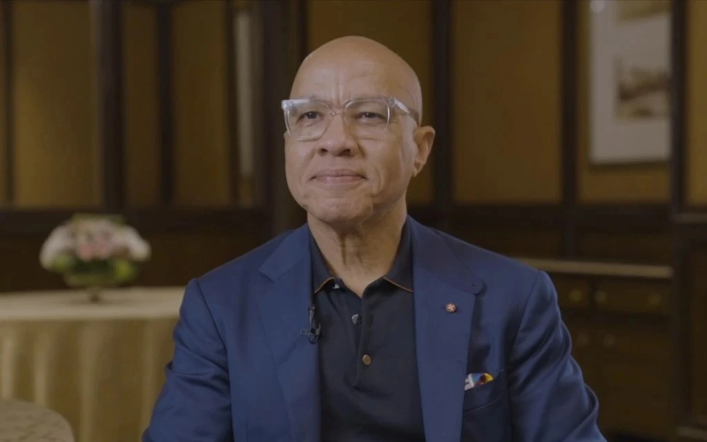 The image is a photograph of Darren Walker, president of the Ford Foundation._Philanthropic leadership