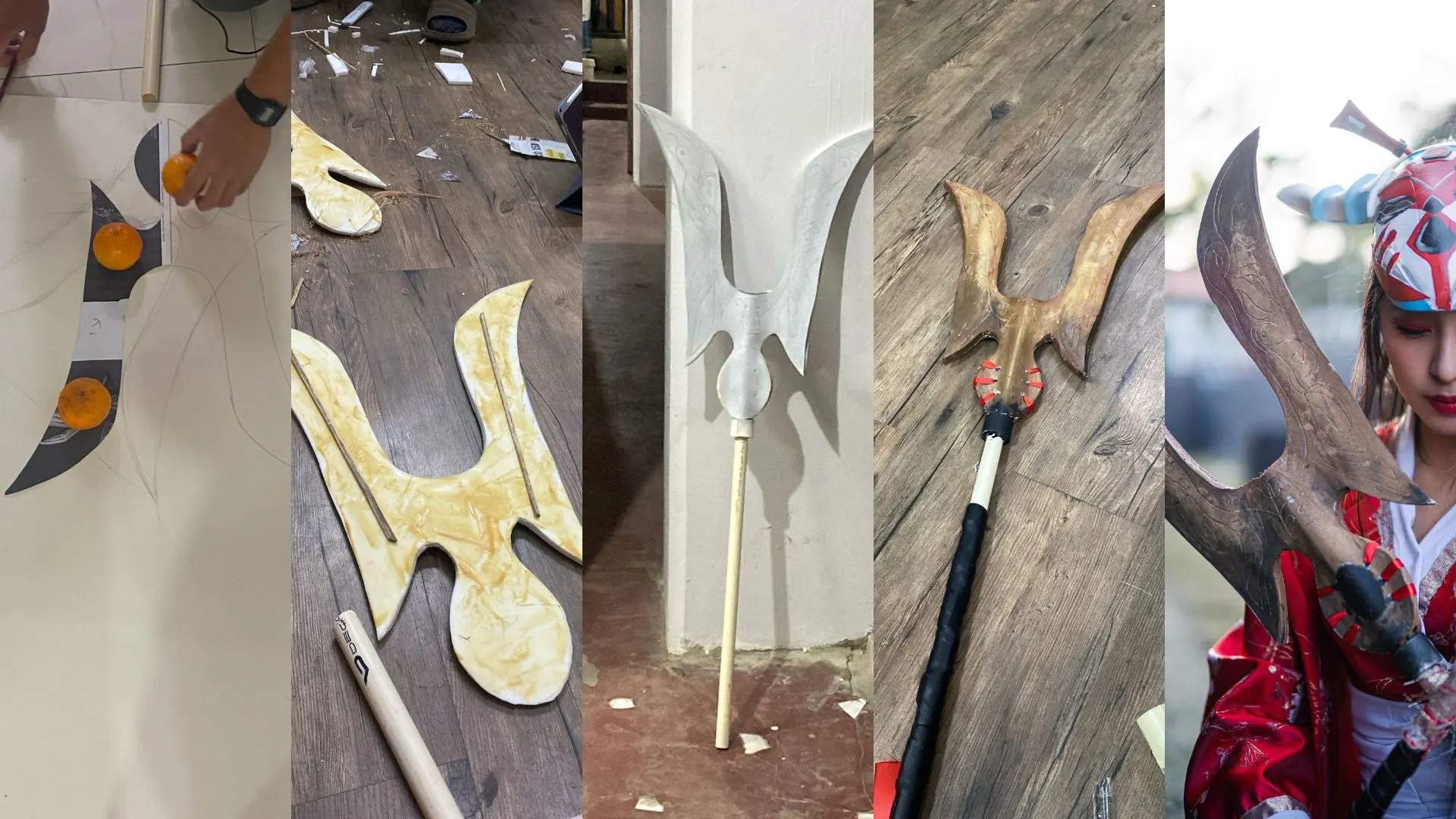 various stages of designing a prop weapon from elden ring--cosplay in Mizoram