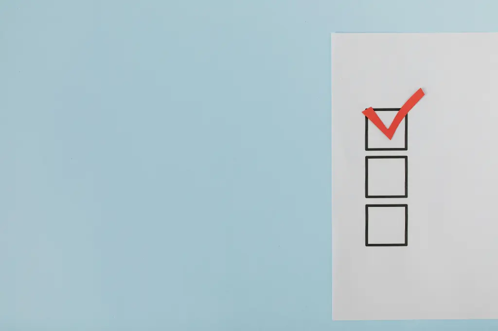 an illustration of three check boxes against a grey and pale blue background, with the top check box filled in--NGO compliance